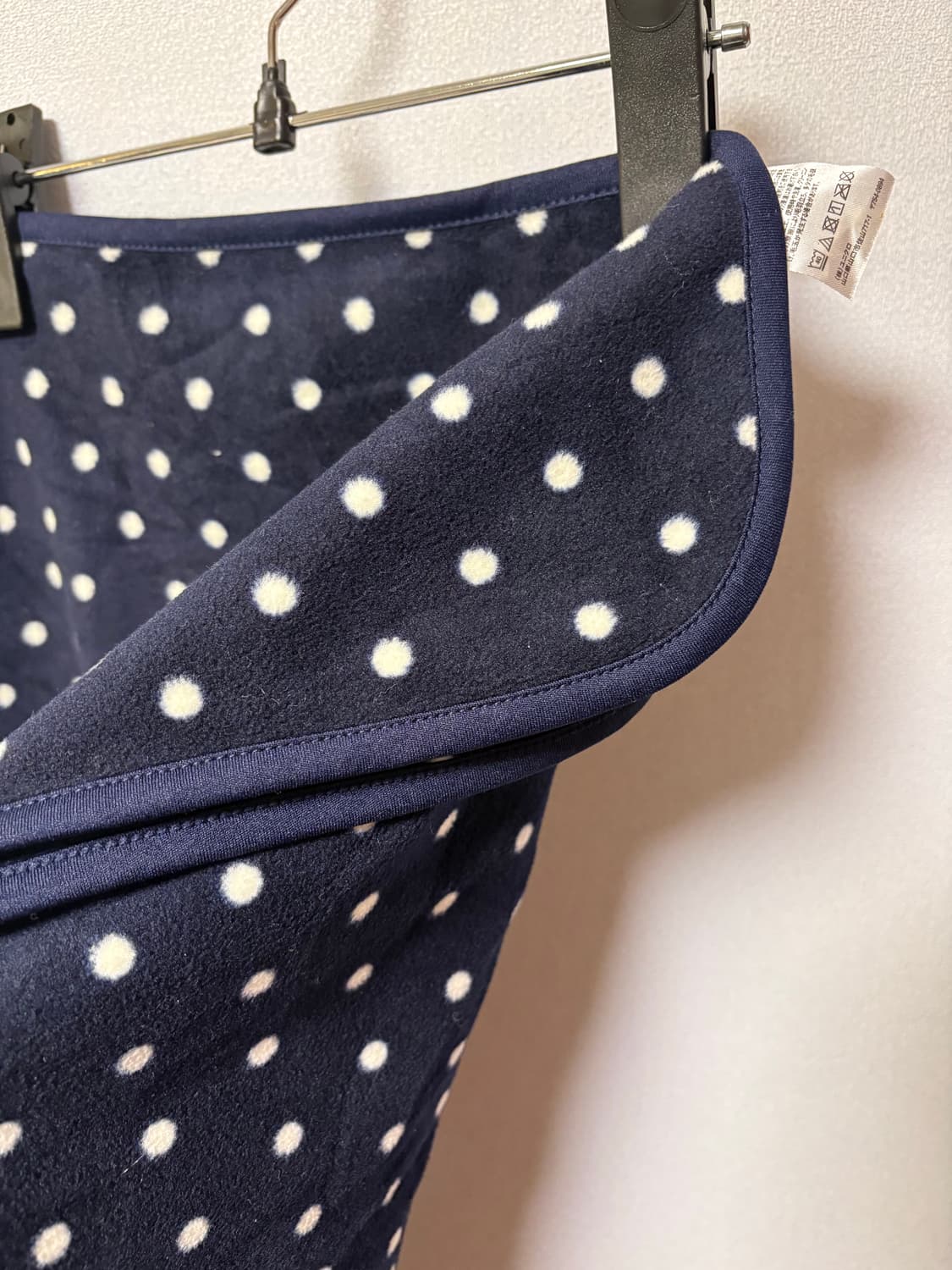 네이비 도트 일본 빈티지 담요 유니클로 후리스 상품이미지4