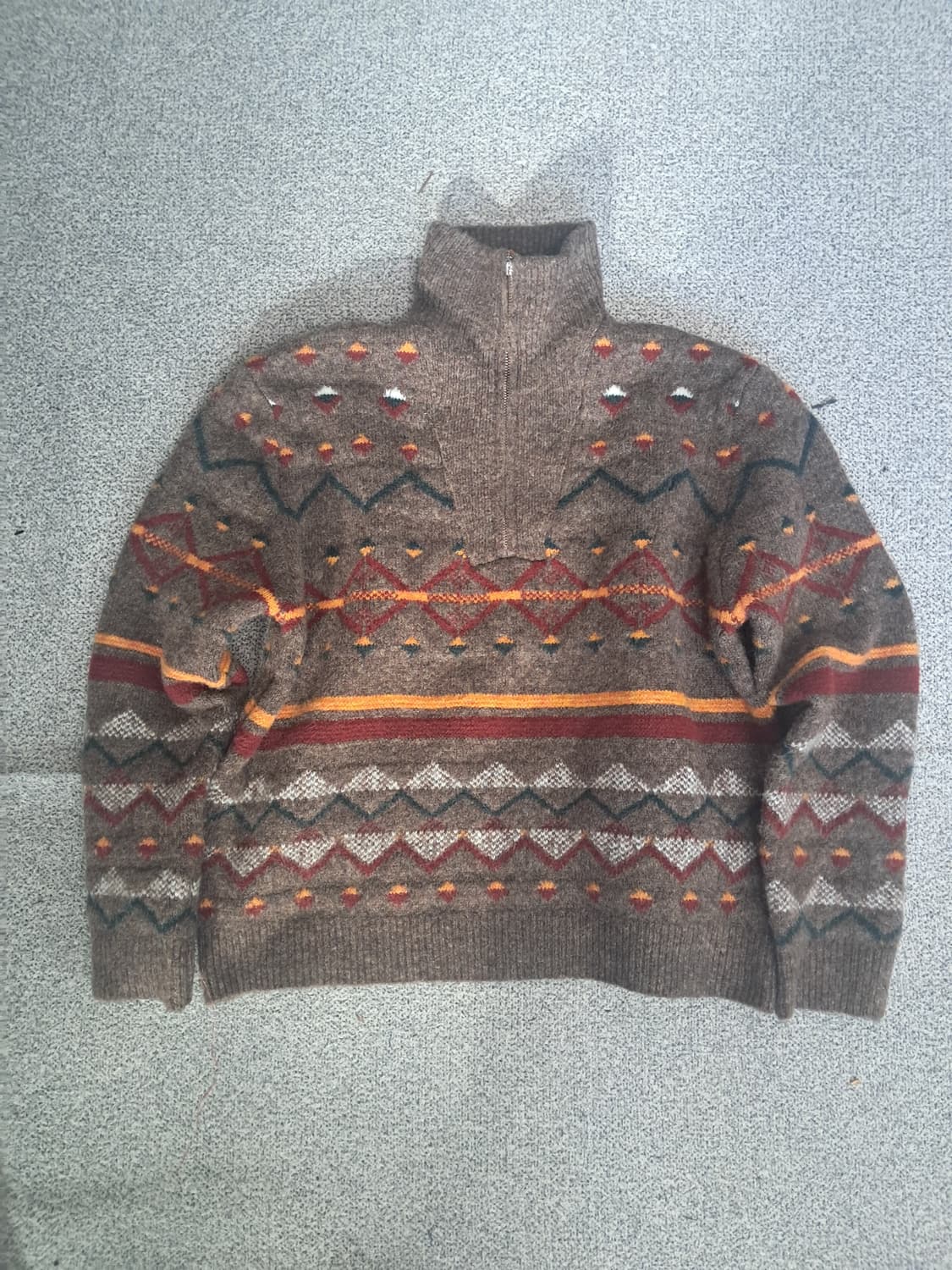 빈티지 반집업 울스웨터 상품이미지1