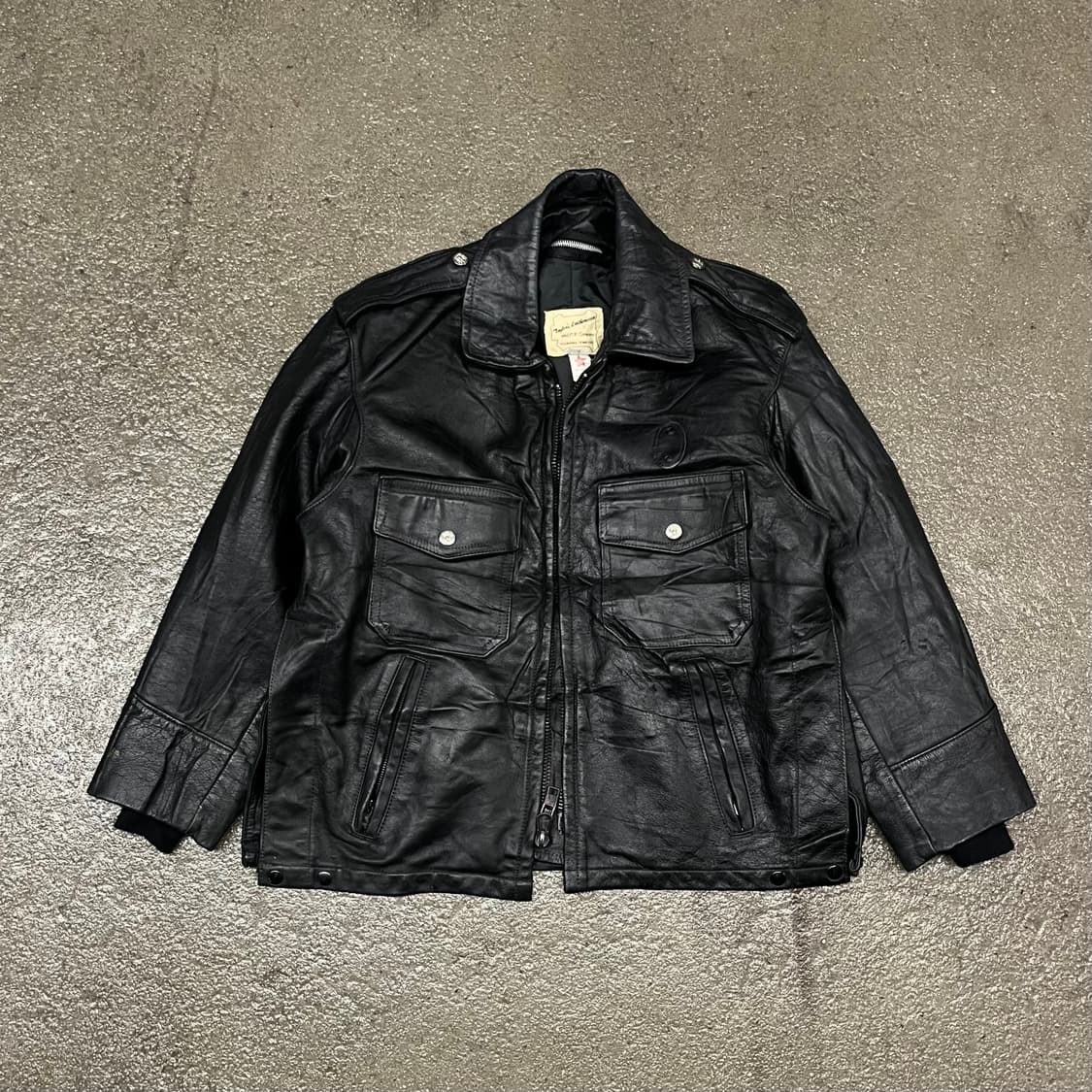 80s 오리지날 폴리스맨 레더 자켓 (100) 상품이미지4