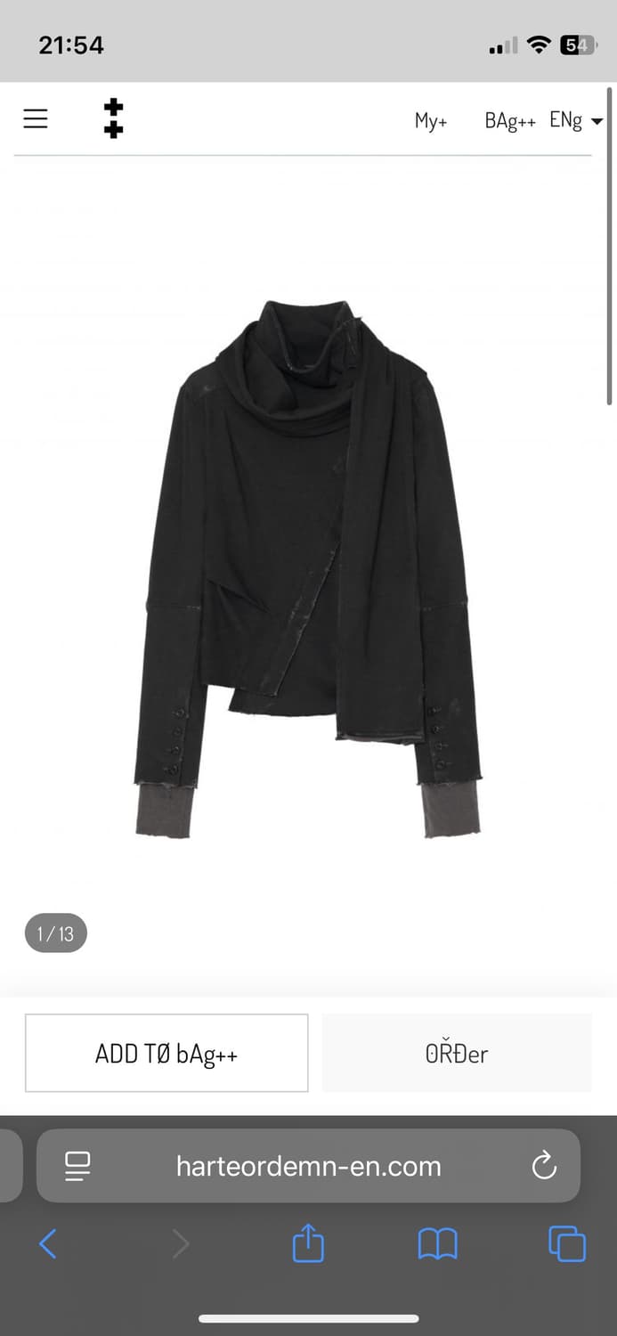 Harteordemn Asym Scarf Jacket 상품이미지1