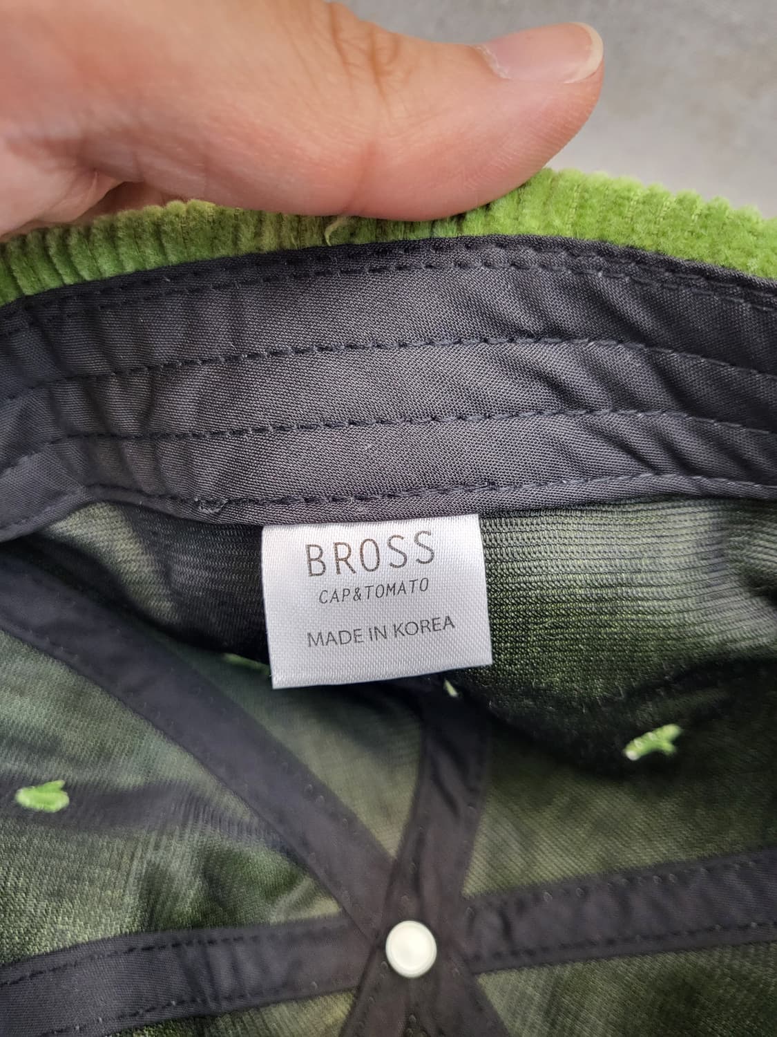 bross 코듀로이 그린 볼캡 상품이미지6