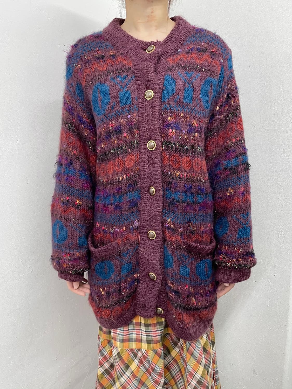 하구미 그래니 버튼 가디건 상품이미지2