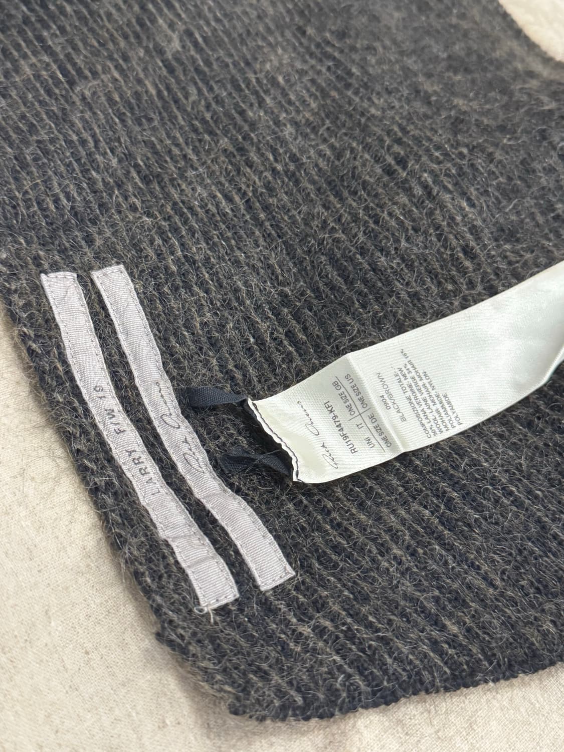 릭오웬스 19aw 블랙브라운 더블사이드 머플러 상품이미지6