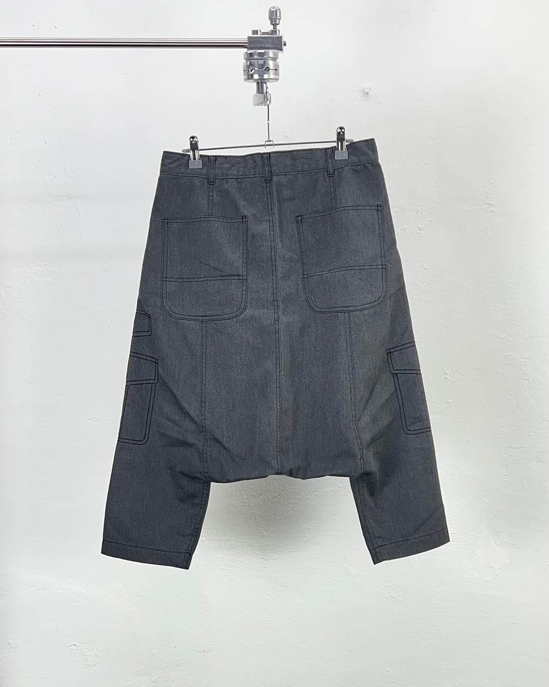 꼼데가르송 블랙 그레이 사루엘 스티치 페이크 포켓 팬츠 상품이미지6