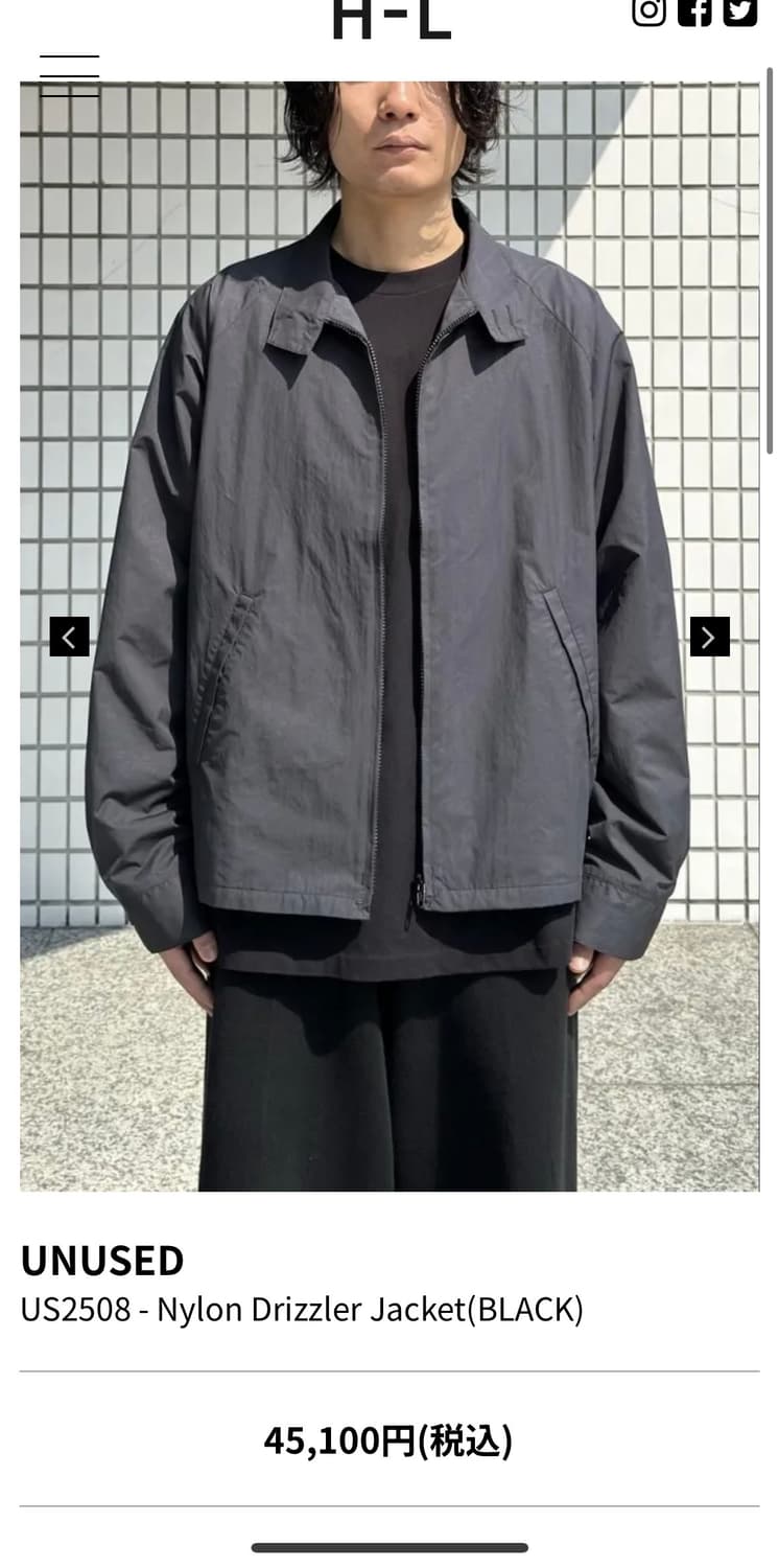 언유즈드 UNUSED - Nylon Drizzler Jacket 상품이미지5