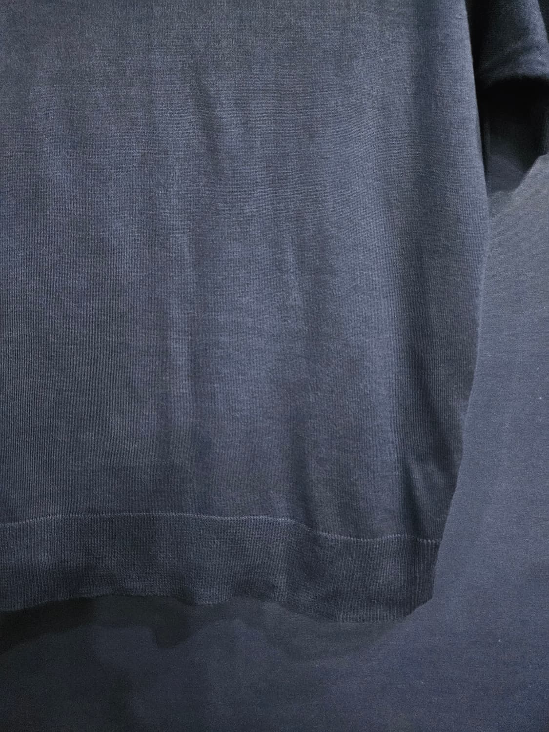 플라스틱 프로덕트 네이비 남성 세미오버핏 95 니트반팔  상품이미지5