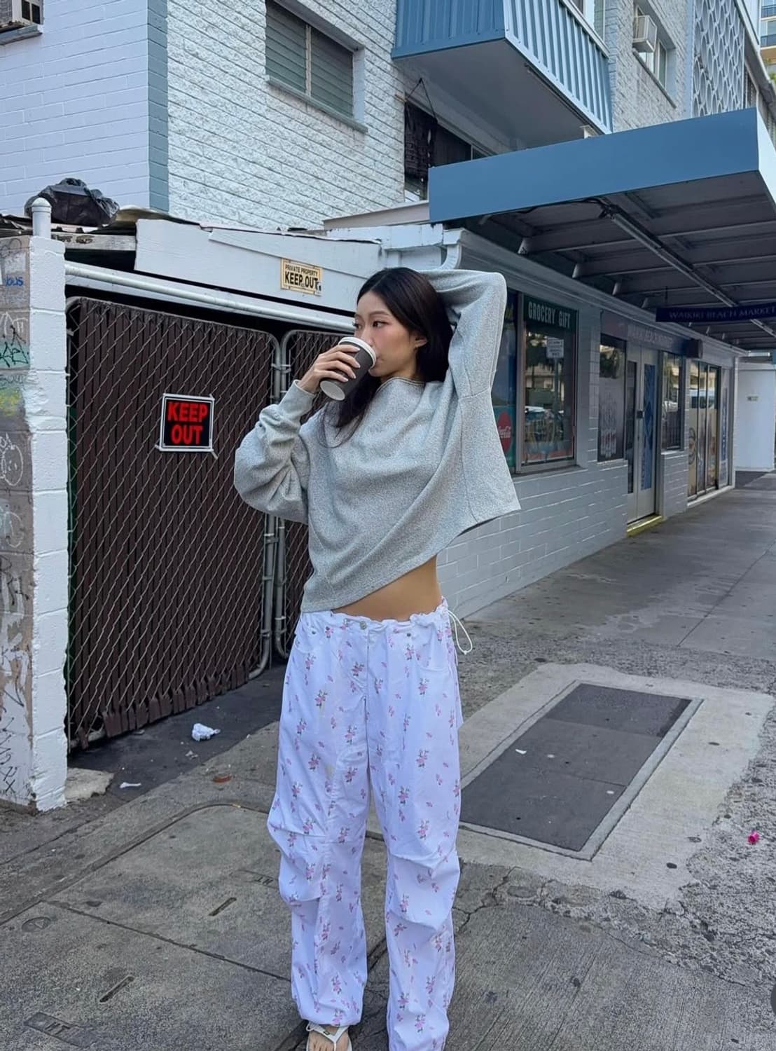 seo 에스이오 조거 카고 플라워 팬츠 바지 오픈와이와이 open yy 상품이미지1