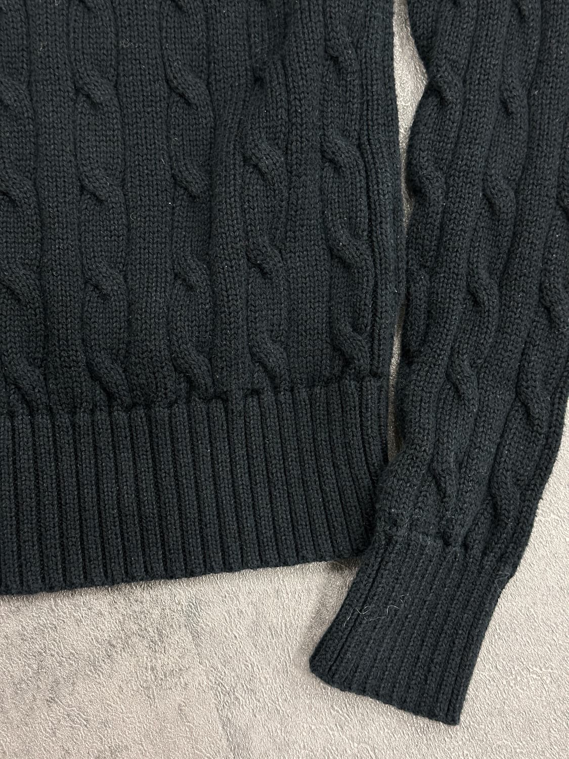 폴로 랄프 로렌 꽈배기 니트 블랙 상품이미지4