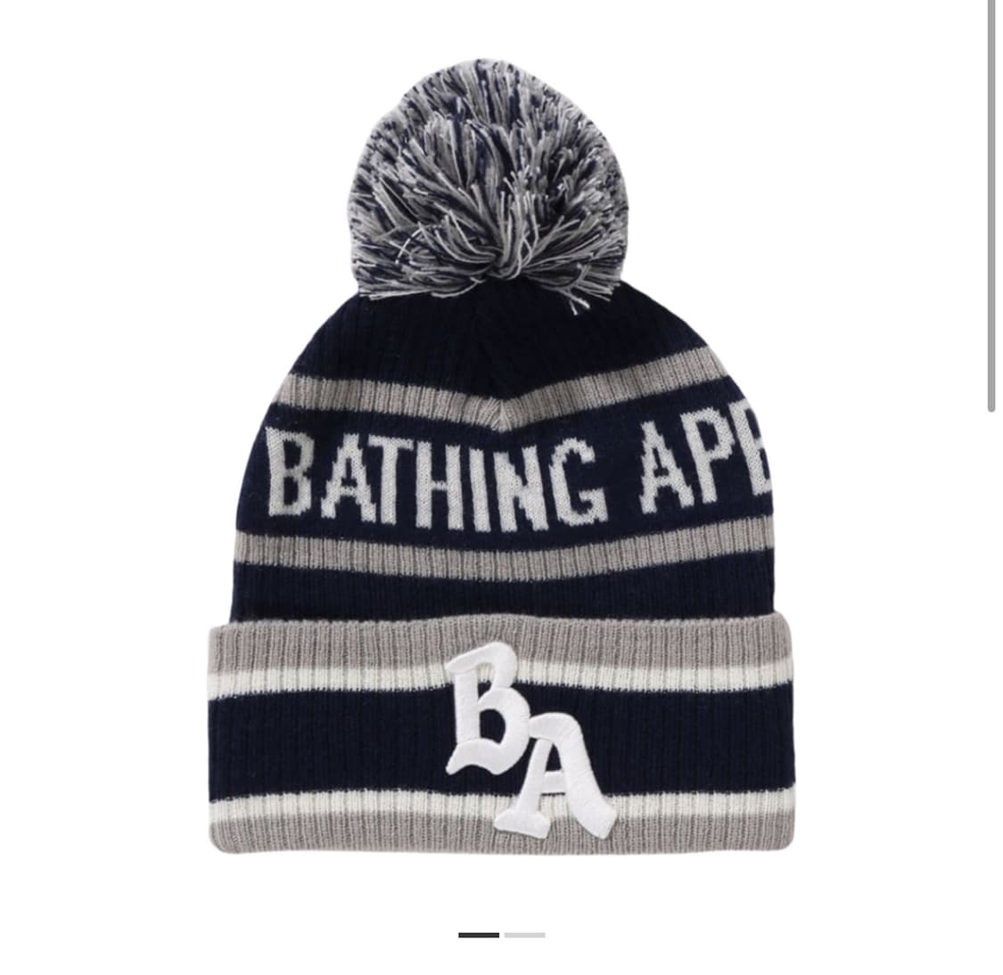 Bape 베이프 폼 폼 비니 네이비 상품이미지3