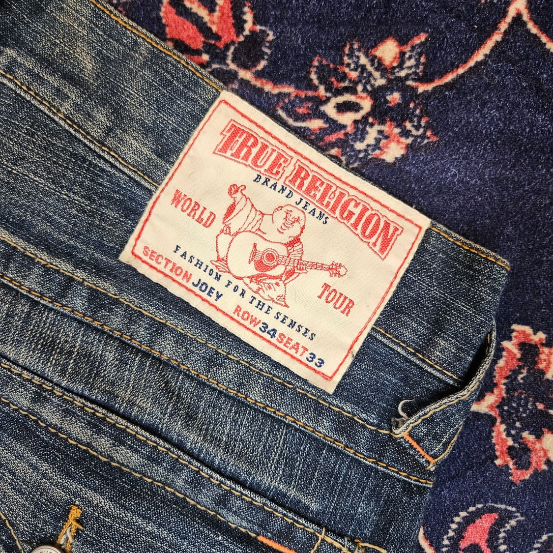 트루릴리전 00's 조이 니들 워크 부츠컷 팬츠 34 size 상품이미지8