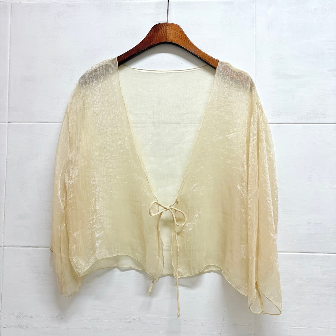 시스루 크리즈 리본 페어리 가디건 F JPN 상품이미지1