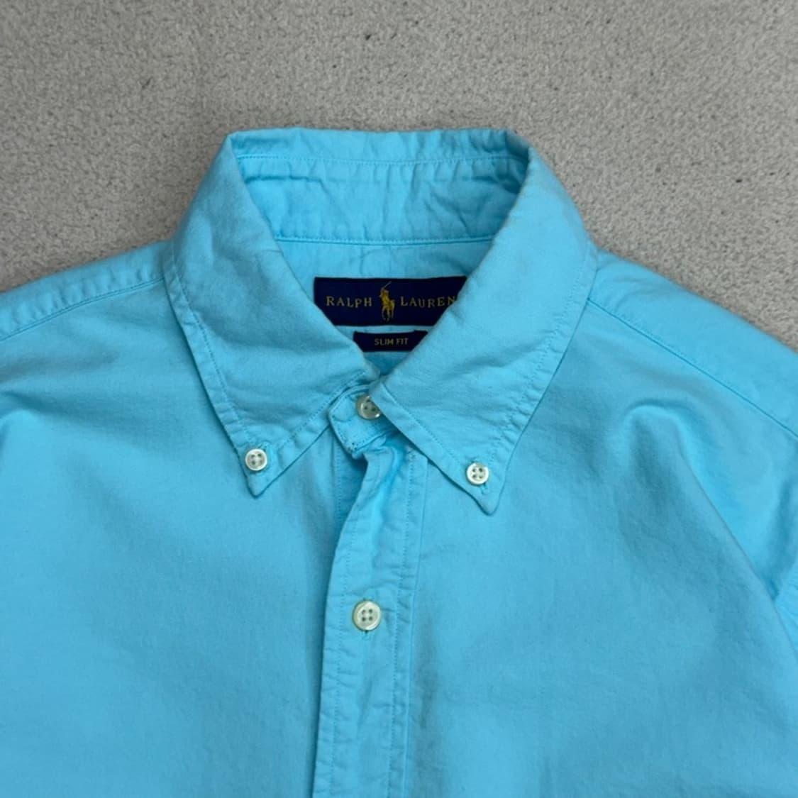 새상품 RALPH LAUREN 라이트 블루 옥스포드 셔츠 S 상품이미지3