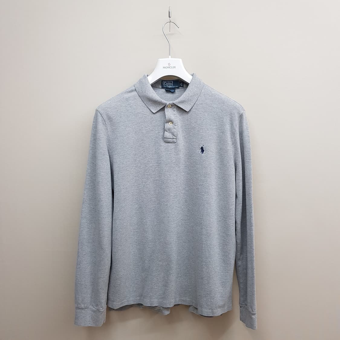 폴로 랄프로렌 커스텀핏 코튼 카라 긴팔 티셔츠 XL사이즈 상품이미지1