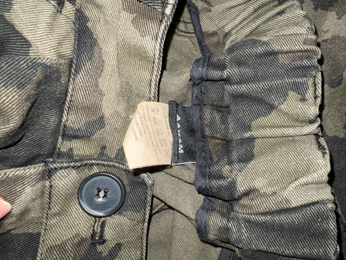 아캄 knee pintuck camouflage twillpants 카키 상품이미지4