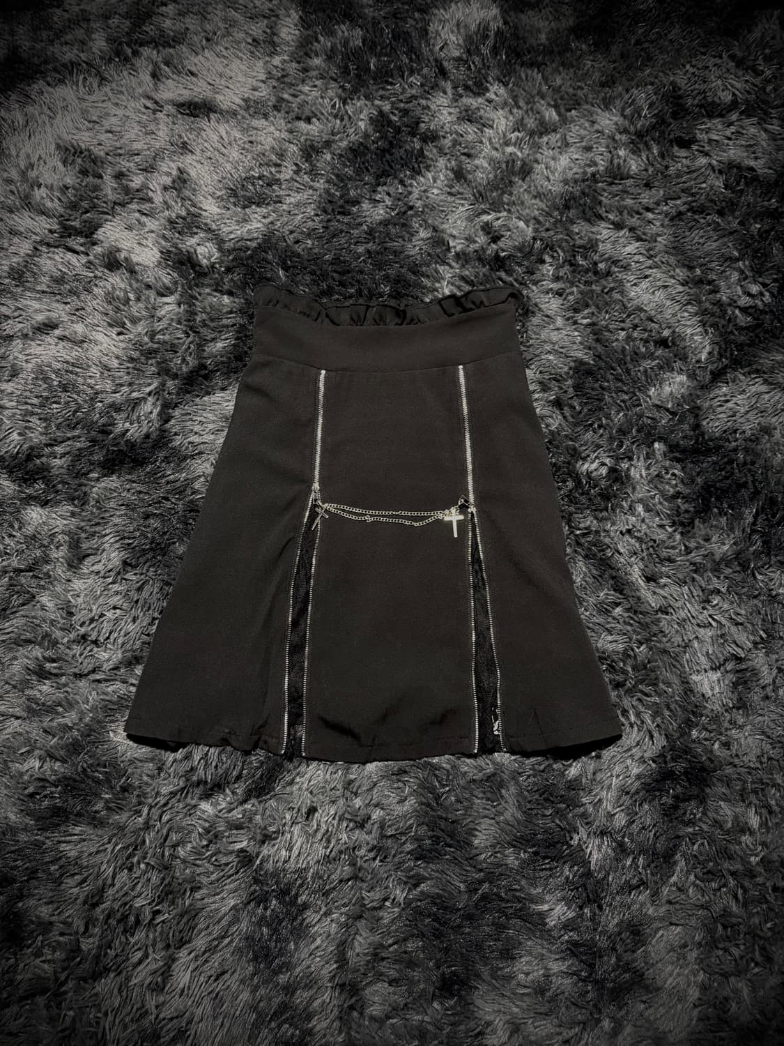 Mars 지퍼 레이스 스커트 상품이미지1