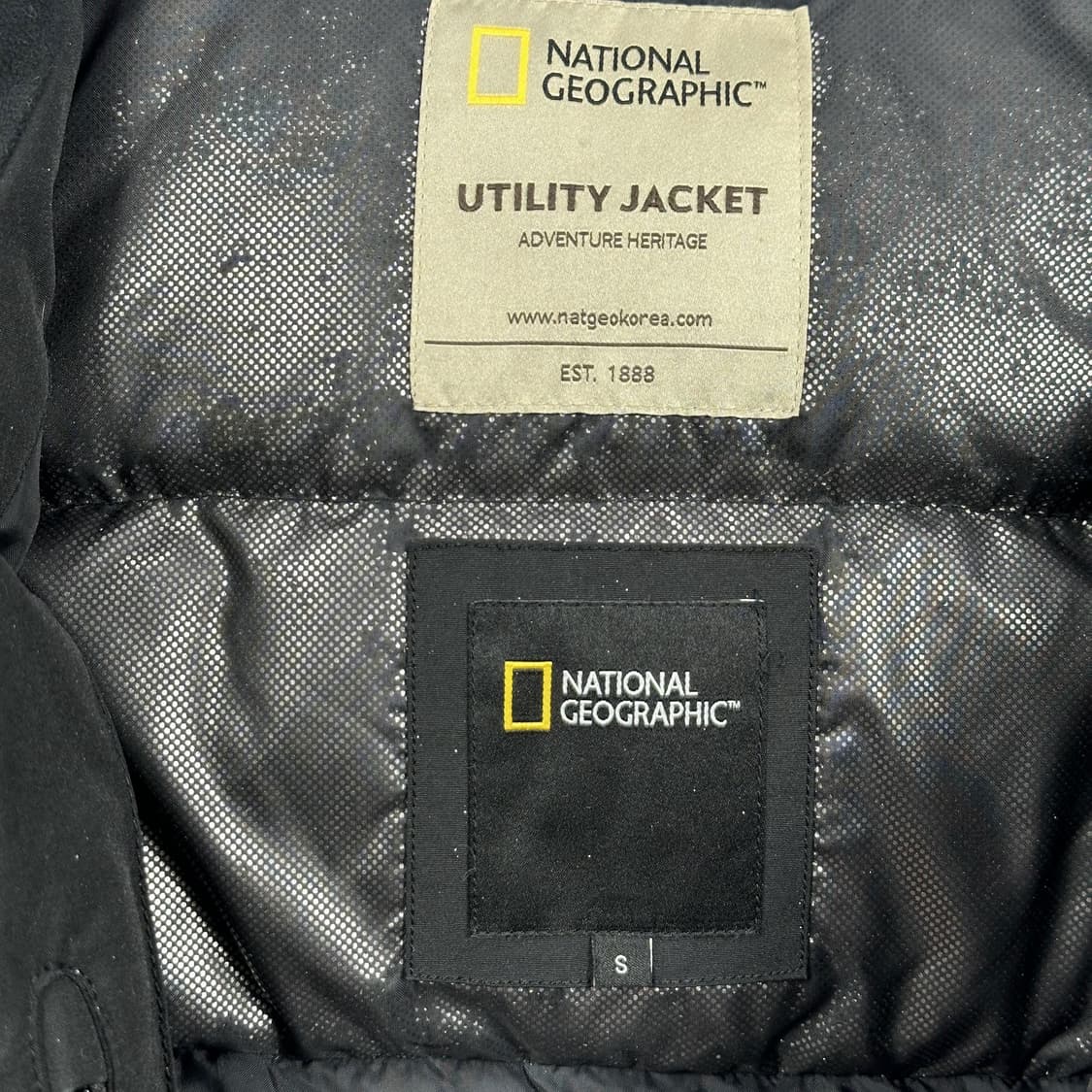 내셔널지오그래픽 와펜 블랙 숏패딩 점퍼 (S) 상품이미지7