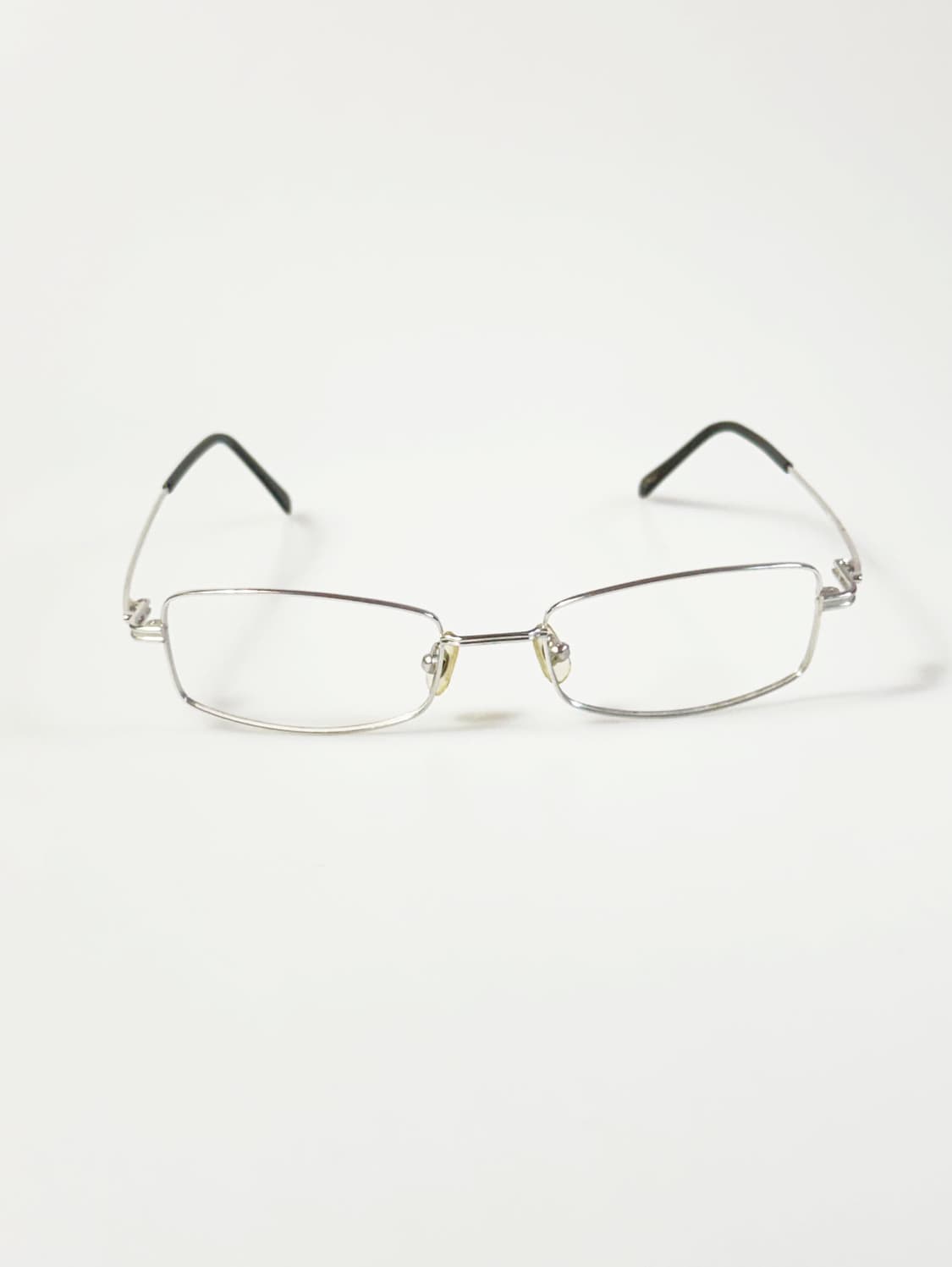 UNO 실버 메탈 슬림 스퀘어 프레임 빈티지 안경 상품이미지1