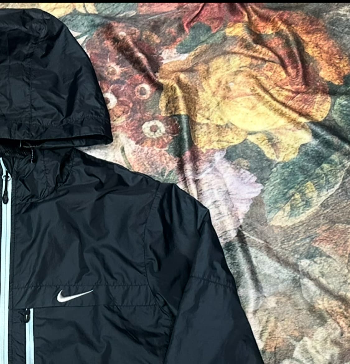 나이키 빈티지 스우시 스몰로고 블랙후드바람막이 90 상품이미지2