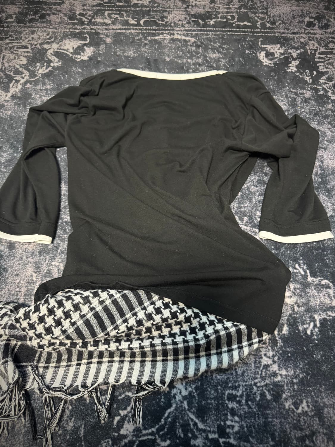 Beamere scarf layered drape top 상품이미지3