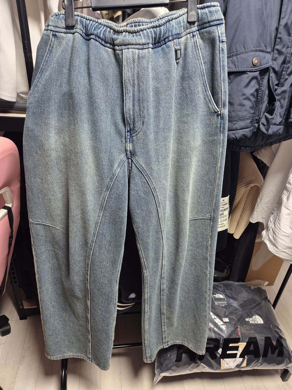 우영미 25FW 블루와이드 밴딩데님팬츠 판매합니다 상품이미지1