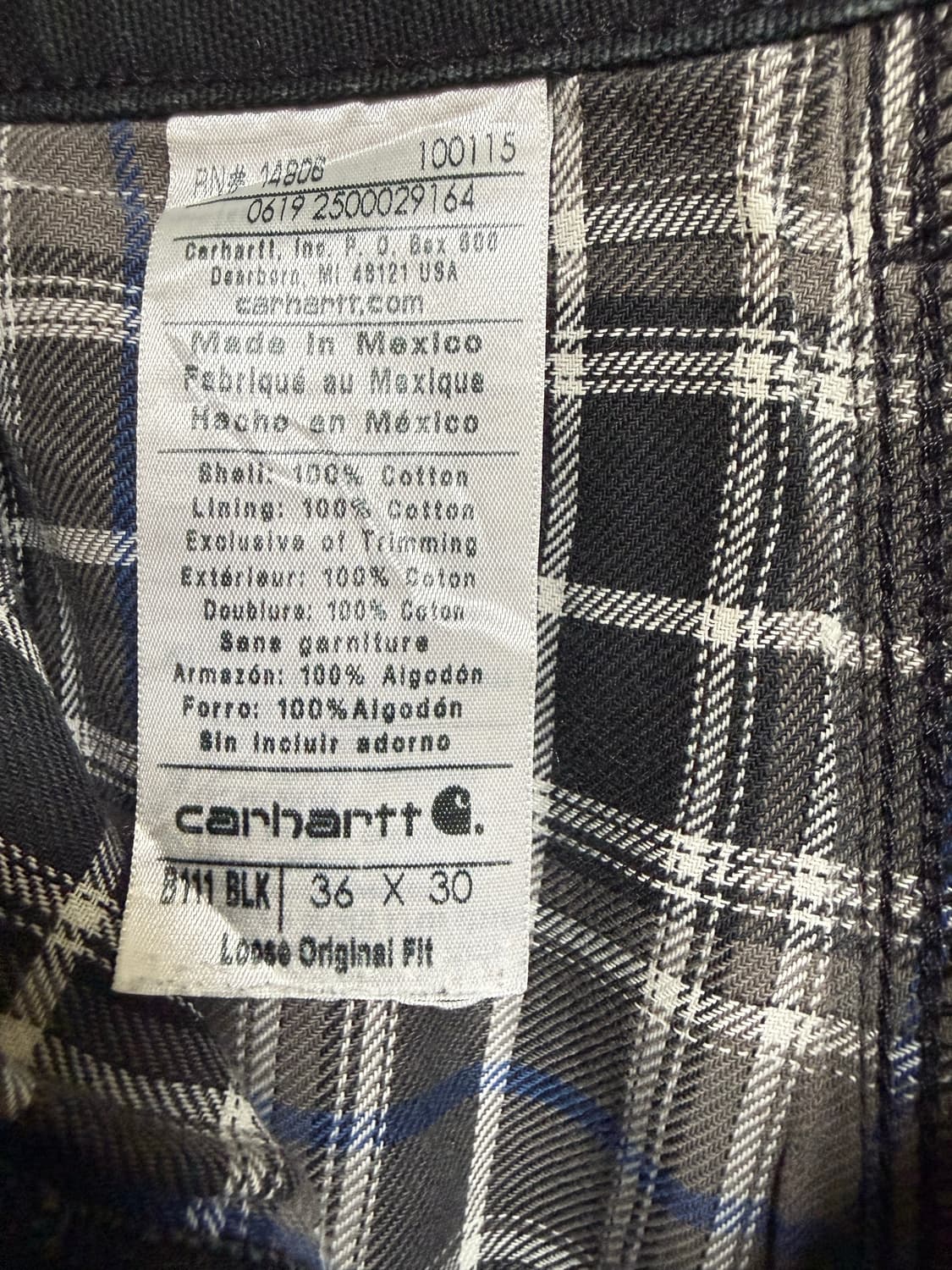 칼하트 빈티지 b111 blk 라이닝 덕캔버스 상품이미지3