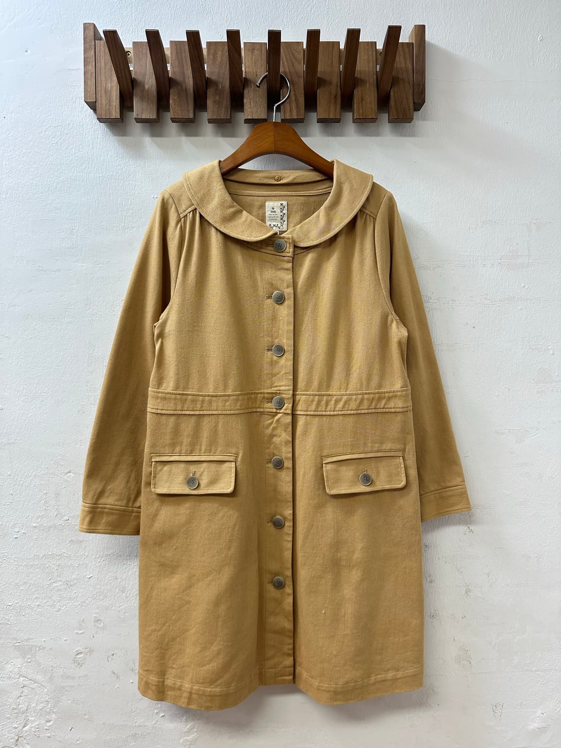 일본빈티지 SM2 사만사모스 코튼 100% 둥근카라 코트 자켓 상품이미지1