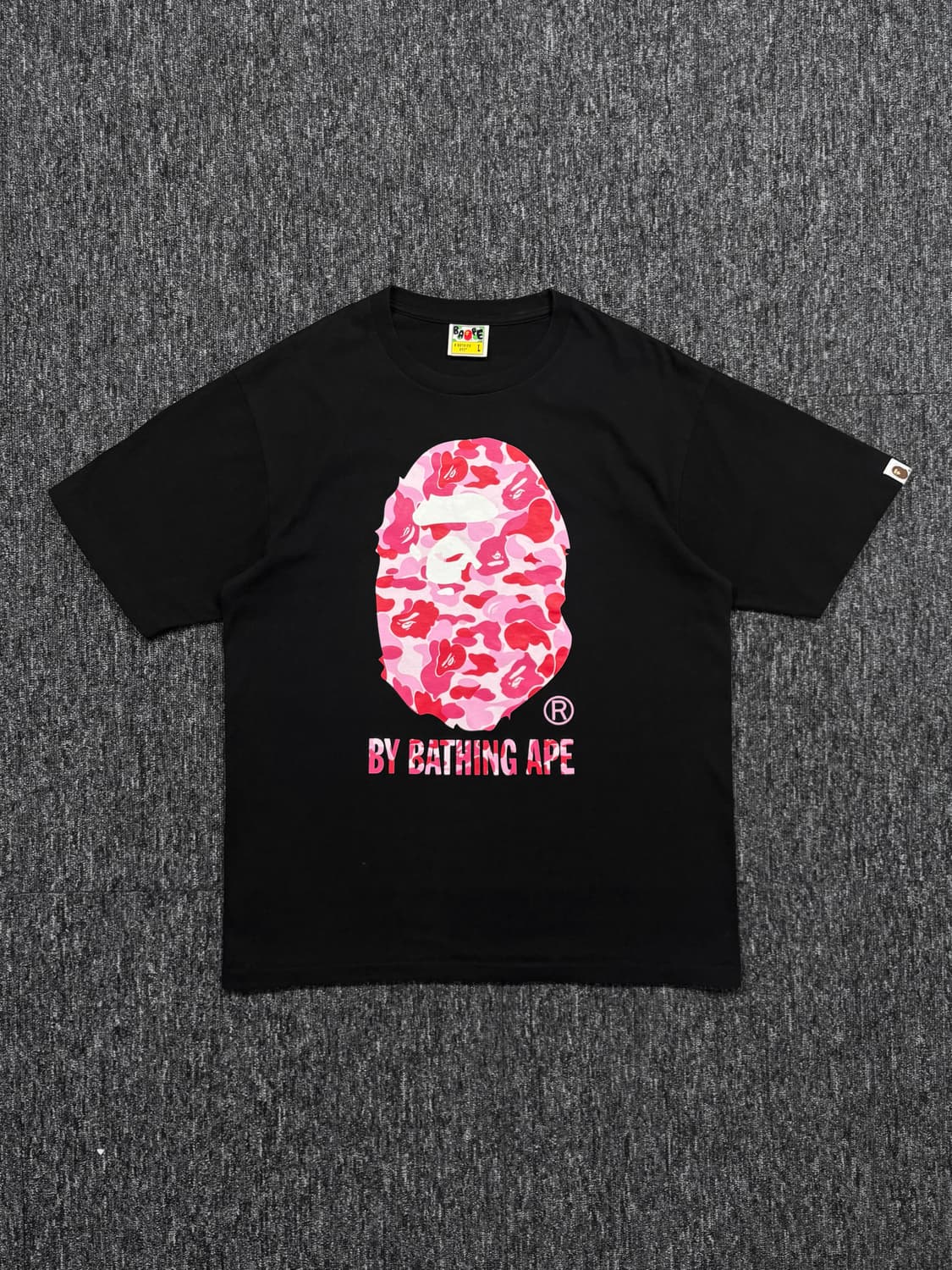 베이프 핑크 ABC 카모 블랙 반팔 상품이미지4