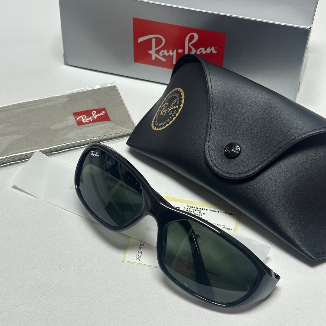 레이밴 대디오 폴리쉬드 블랙 프레임 고글 선글라스 새제품 상품이미지7