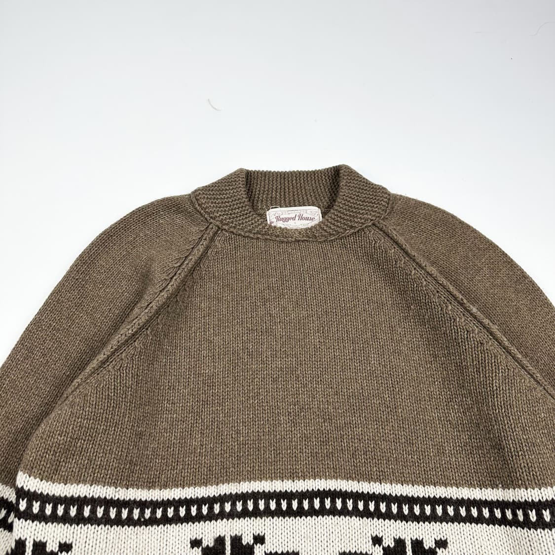 VTG 빈티지 코위찬 패턴 헤비 코튼 니트 (XXL) 상품이미지1