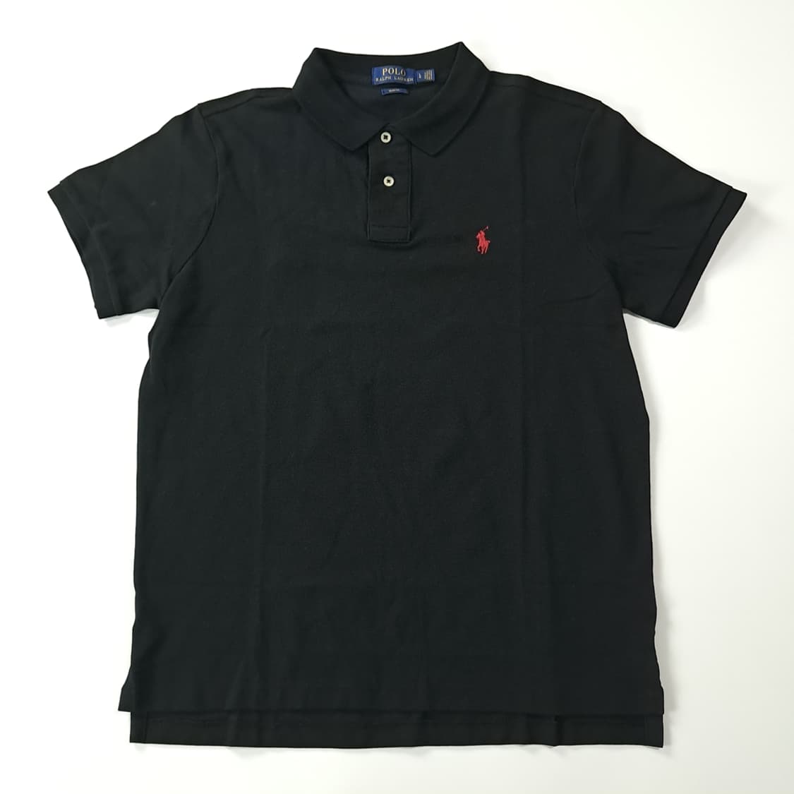 CK381 L 폴로 슬림핏 레드포니 블랙 칼라 반팔 티셔츠 상품이미지1