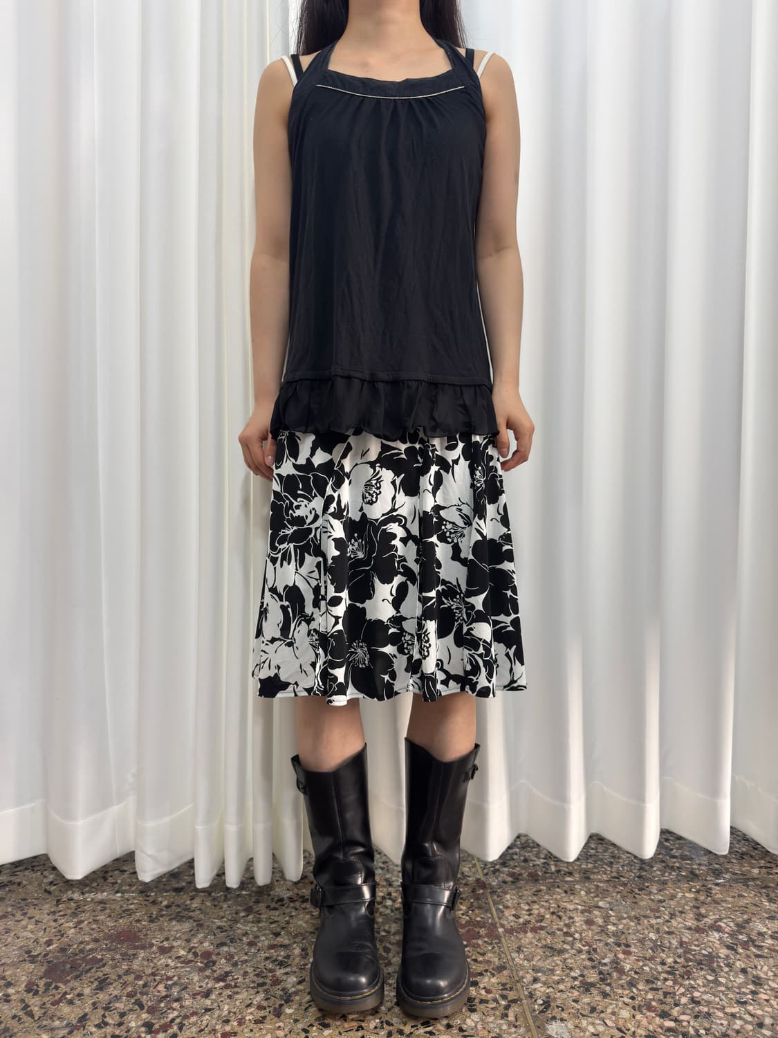 flower printing skirt 상품이미지1