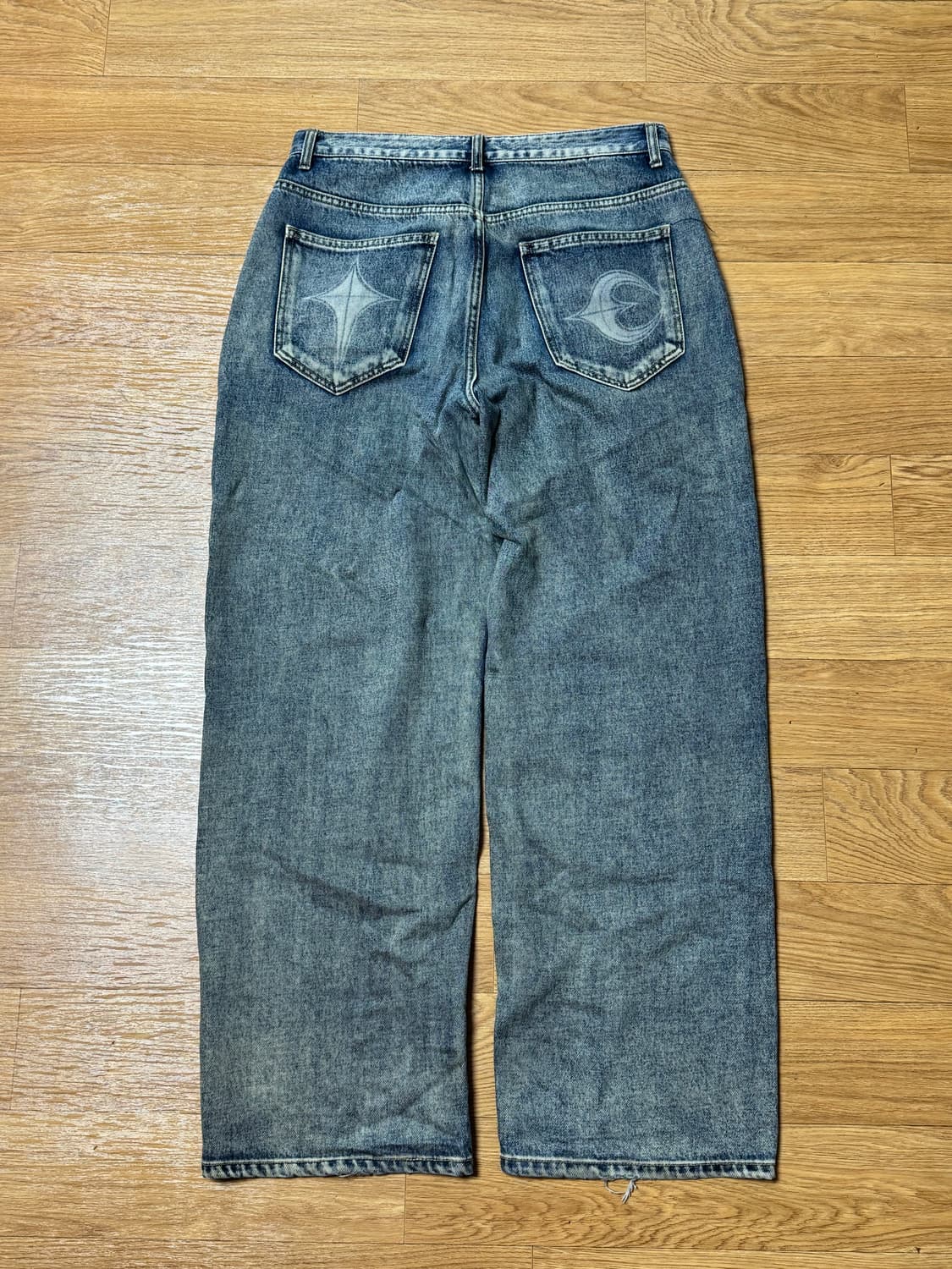 Thug Club Double knee laser denim pants 상품이미지5