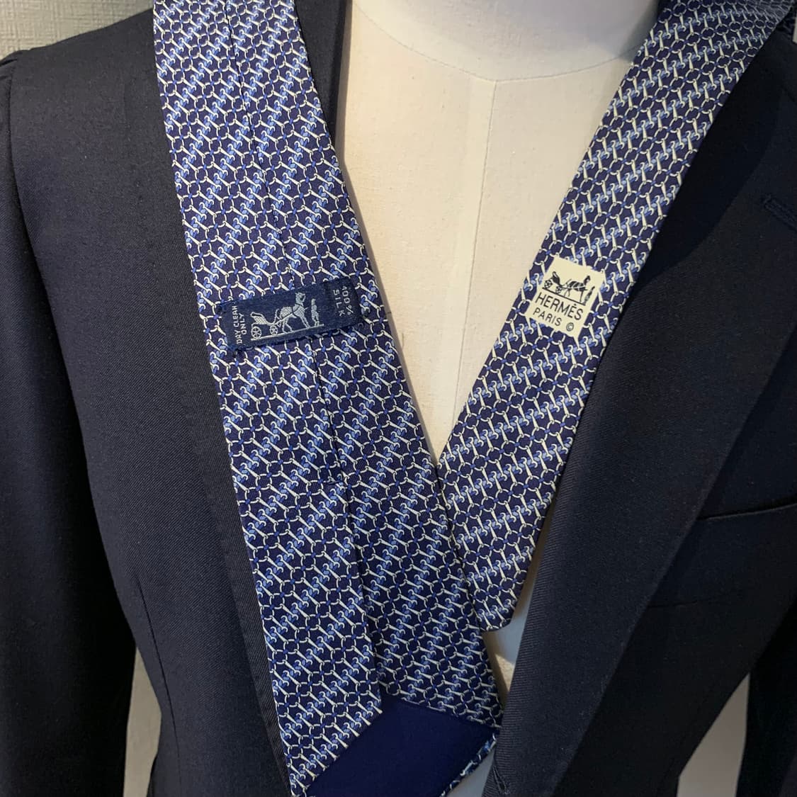 에르메스(HERMES) 명품 100실크넥타이 B+등급 8.3cm 상품이미지2