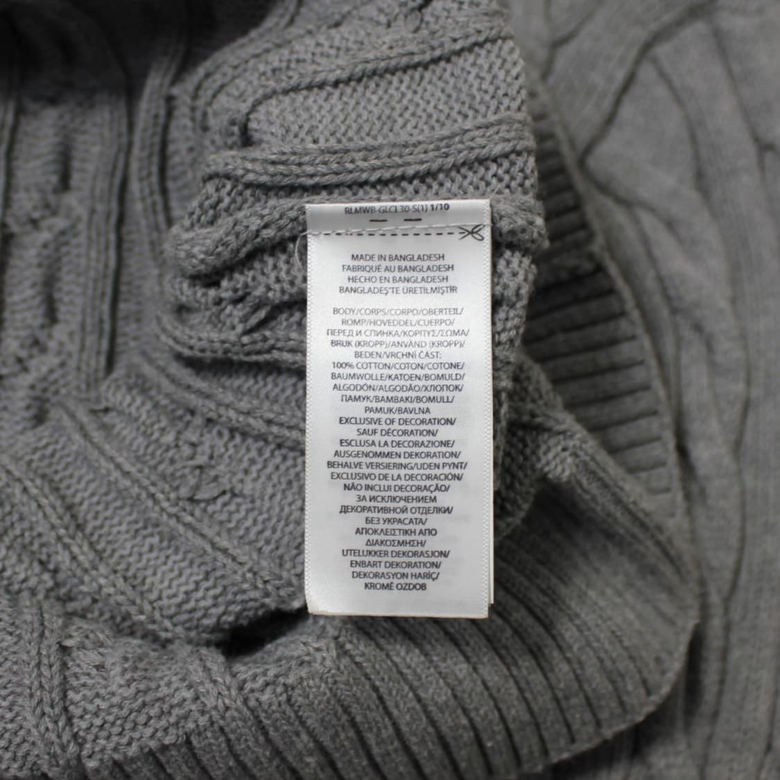 Polo 폴로 랄프로렌 꽈배기 그레이 니트 하프집업  상품이미지5