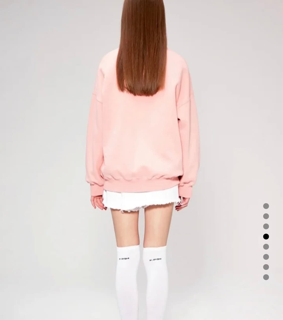 키르시 빅체리 맨투맨 피치 핑크 상품이미지4