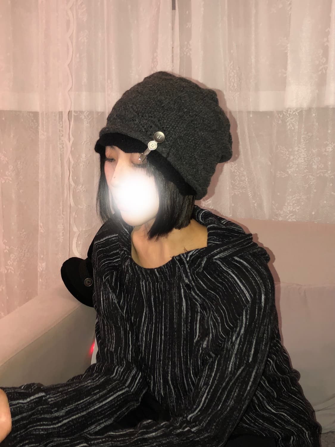 메탈버튼 비니 상품이미지3