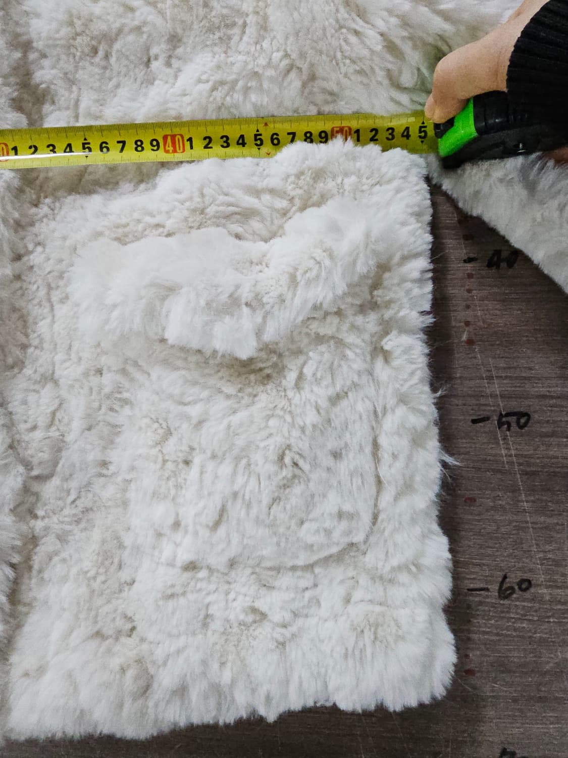 아이보리 시어링 퍼 코트  L 상품이미지3