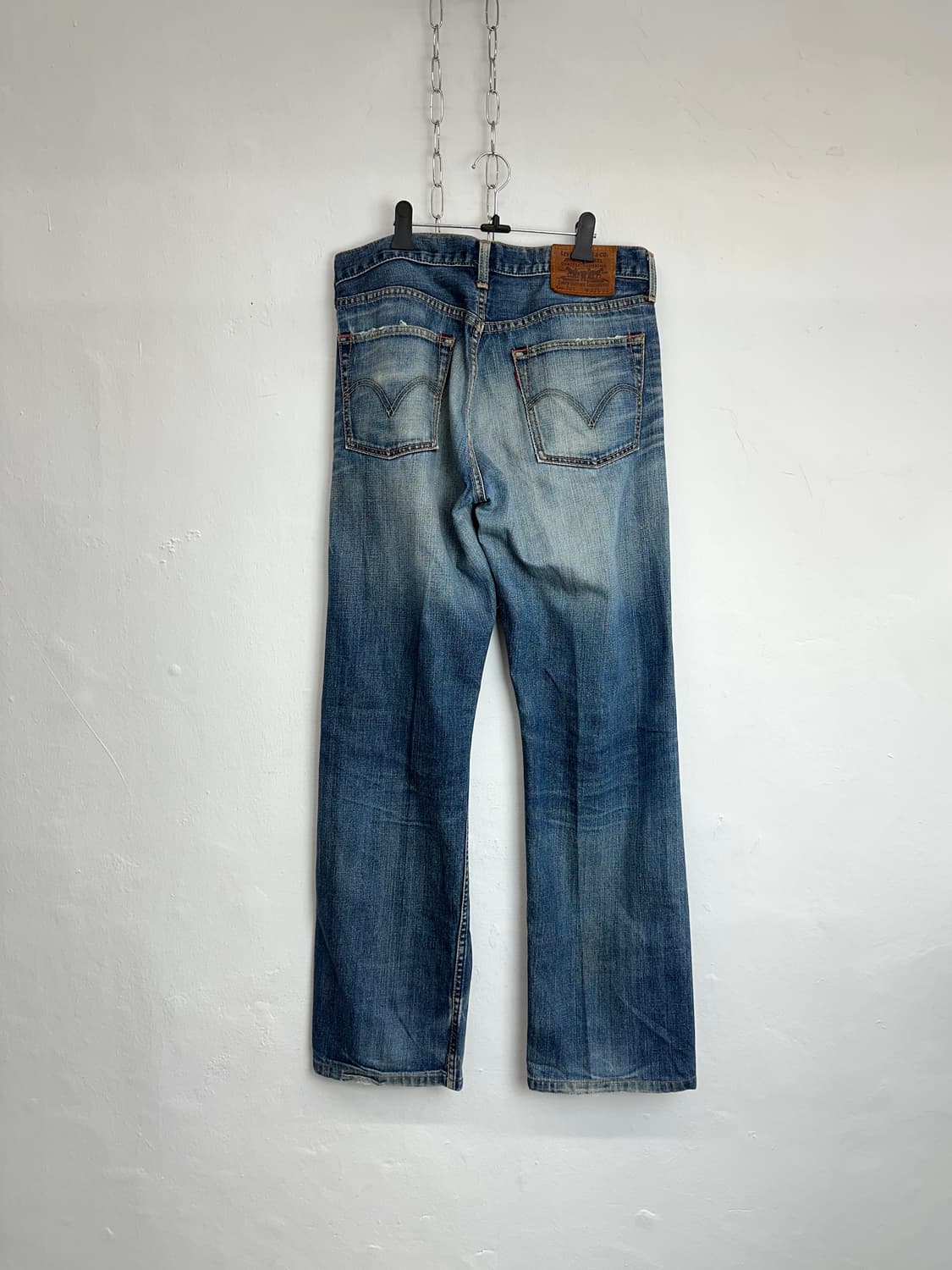 Levi’s 2000s 703 Indigo Distressed Denim 상품이미지4