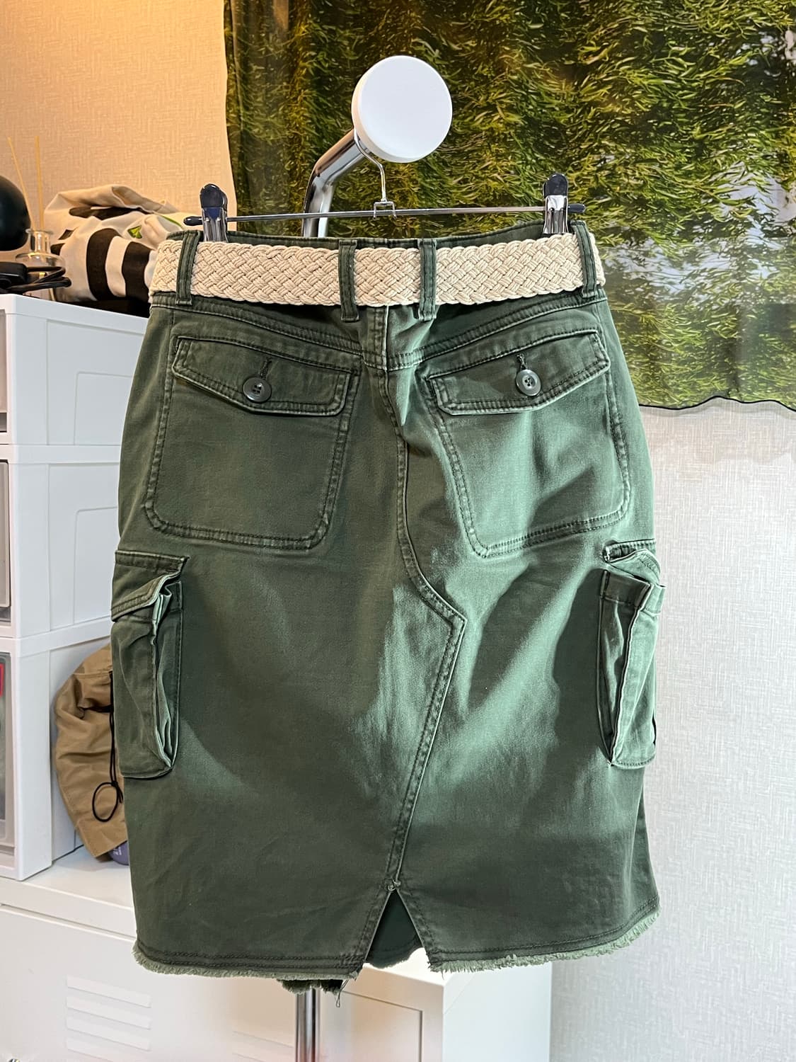 빈티지 카고 포켓 미디스커트 상품이미지4