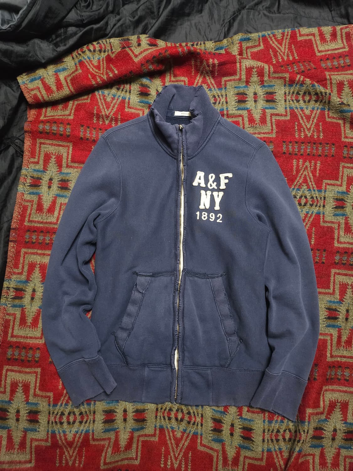 아베크롬비 가공 워싱 집업 점퍼 S 상품이미지1