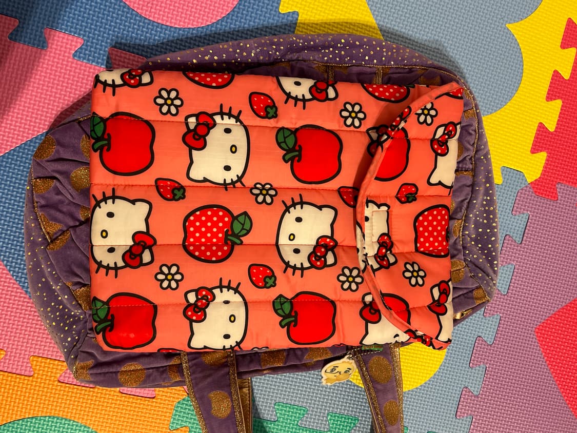 츠모리치사토 네코별 벨벳 토트백 🧙🏻퍼플 상품이미지8