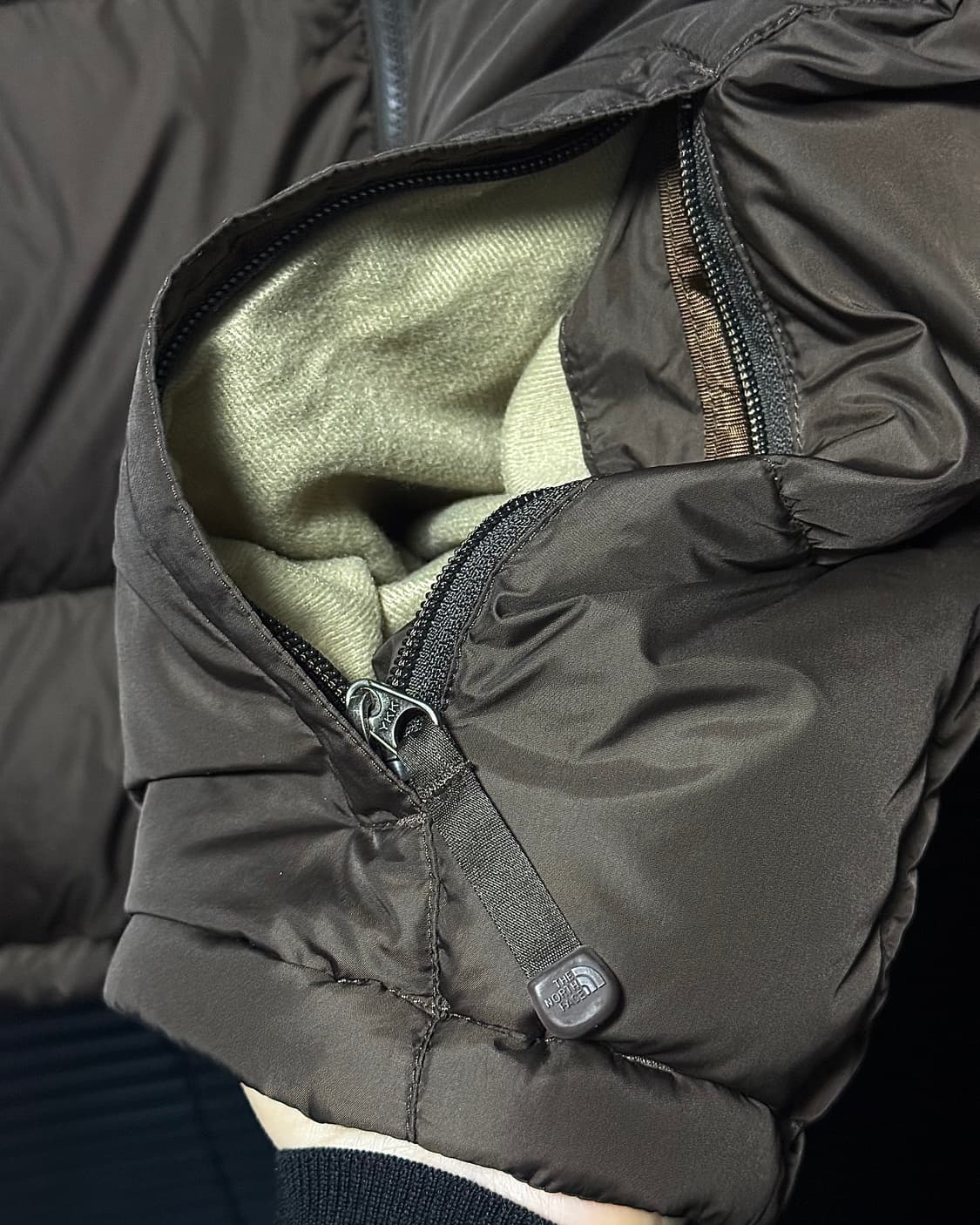 노스페이스 브라운 갈색 베이지 550 거위 구스다운 패딩 눕시 L 100 상품이미지6