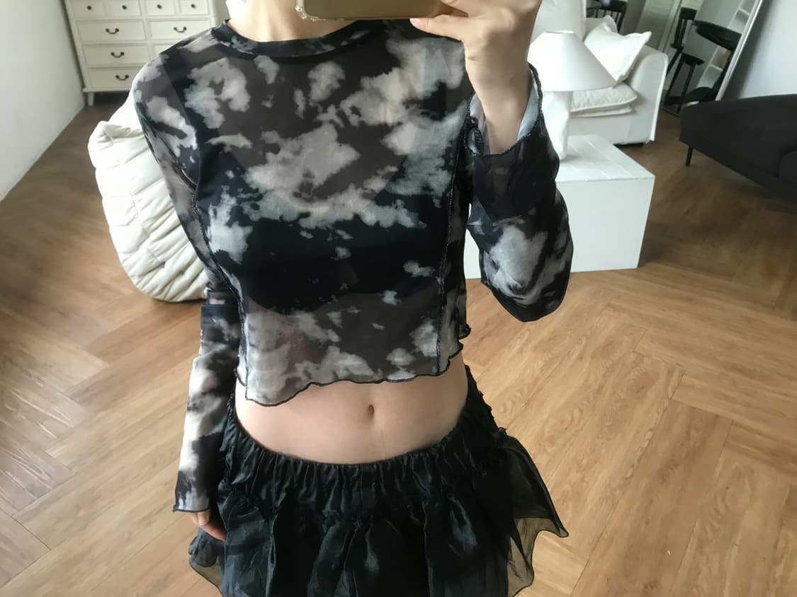 vintage pattern mash top 상품이미지1