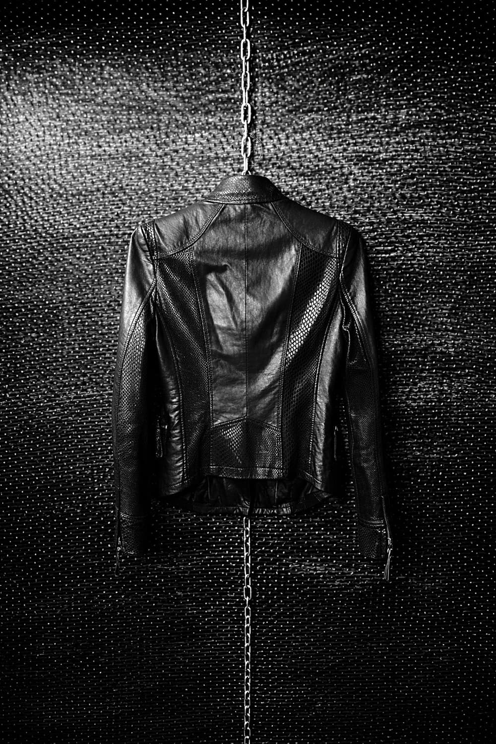 Yetts 레더 뱀피 자캣 상품이미지2