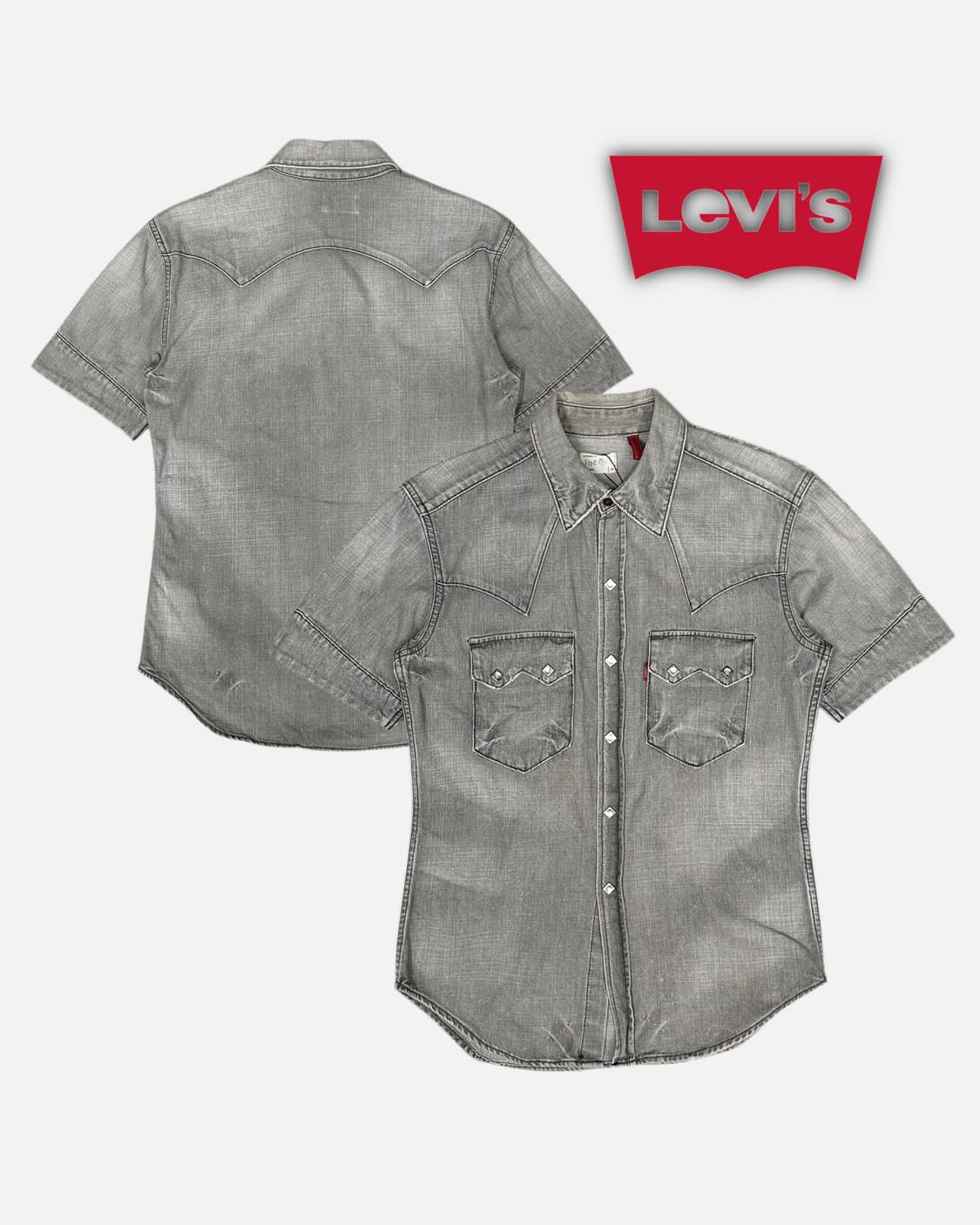 grey denim western shirt 상품이미지1