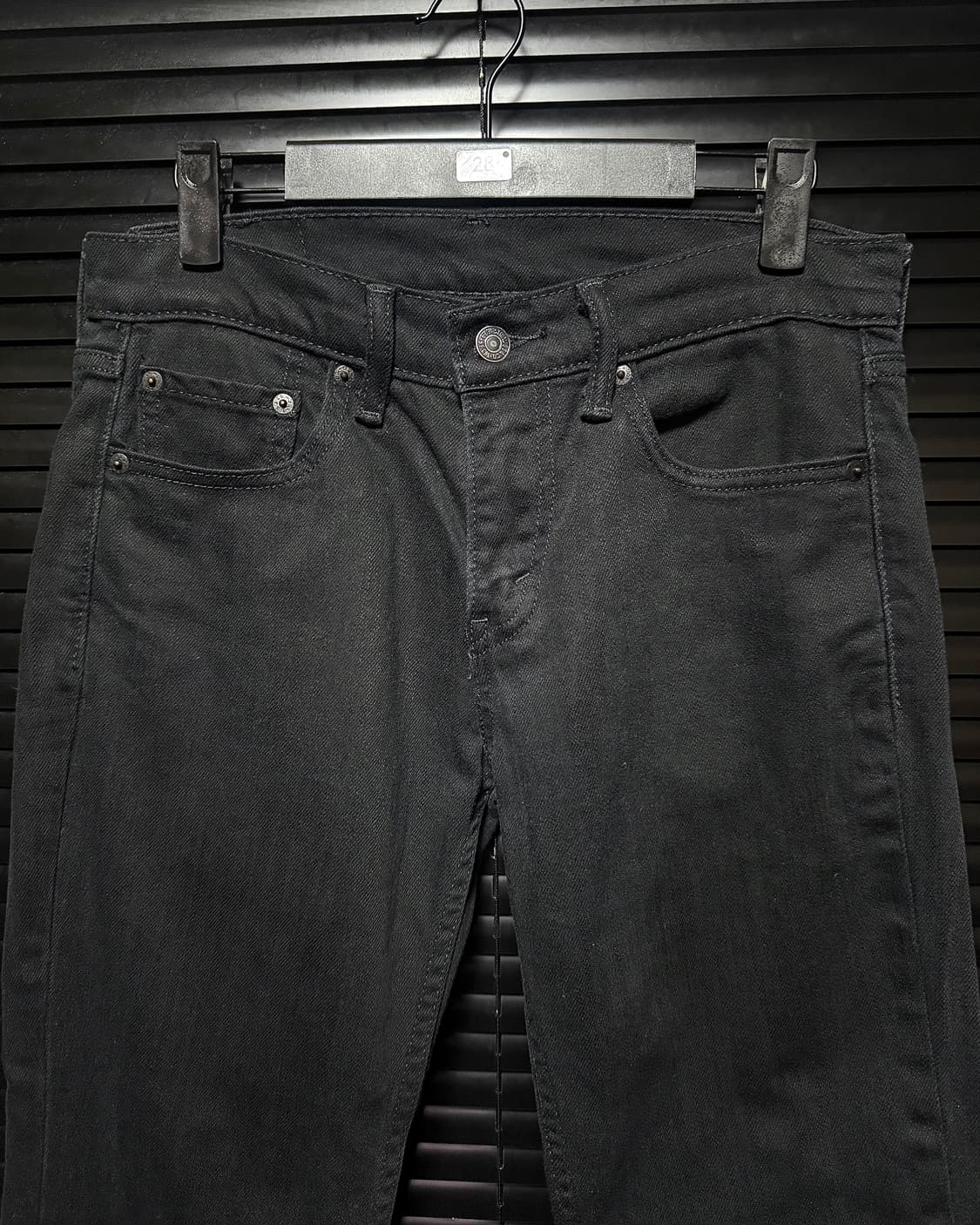 리바이스 블랙 진 스키니 일자핏 데님 워크 팬츠 28 갸루 로리걸 펑크  상품이미지2