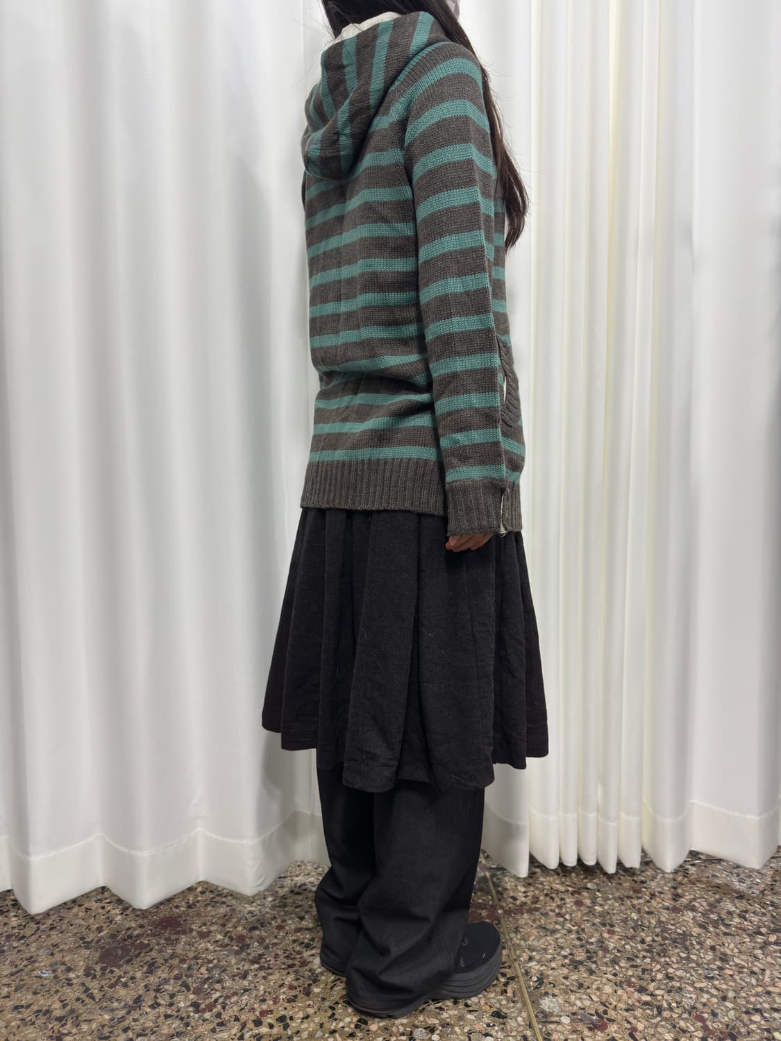 stripe hood cardigan 상품이미지5