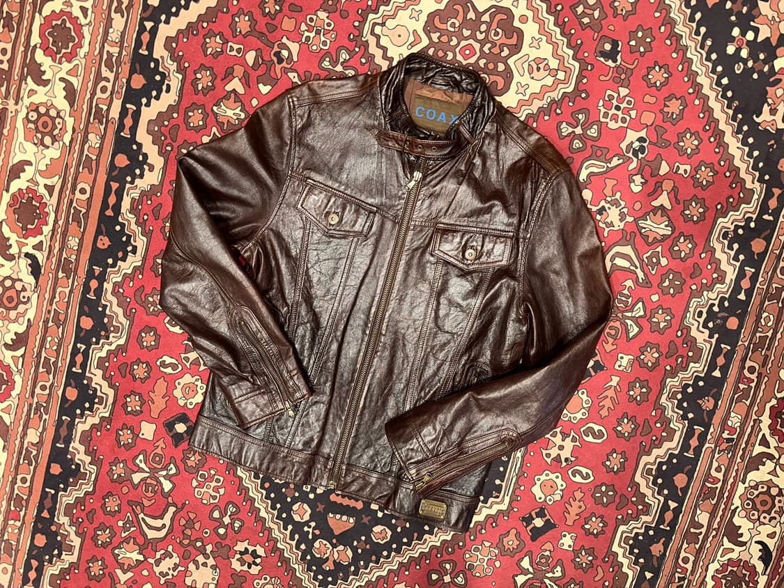( L ) 바이커자켓 바이커가죽 아메카지 빈티지가죽 레더자켓  상품이미지1