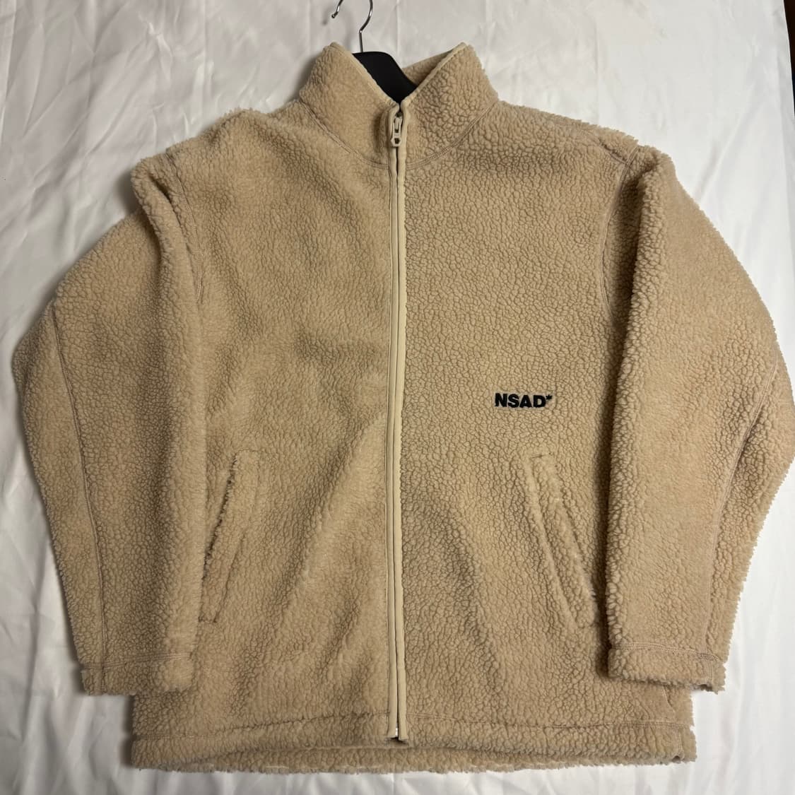 [M] NSAD 컬리 기본형 플리스자켓 White (100) 상품이미지4