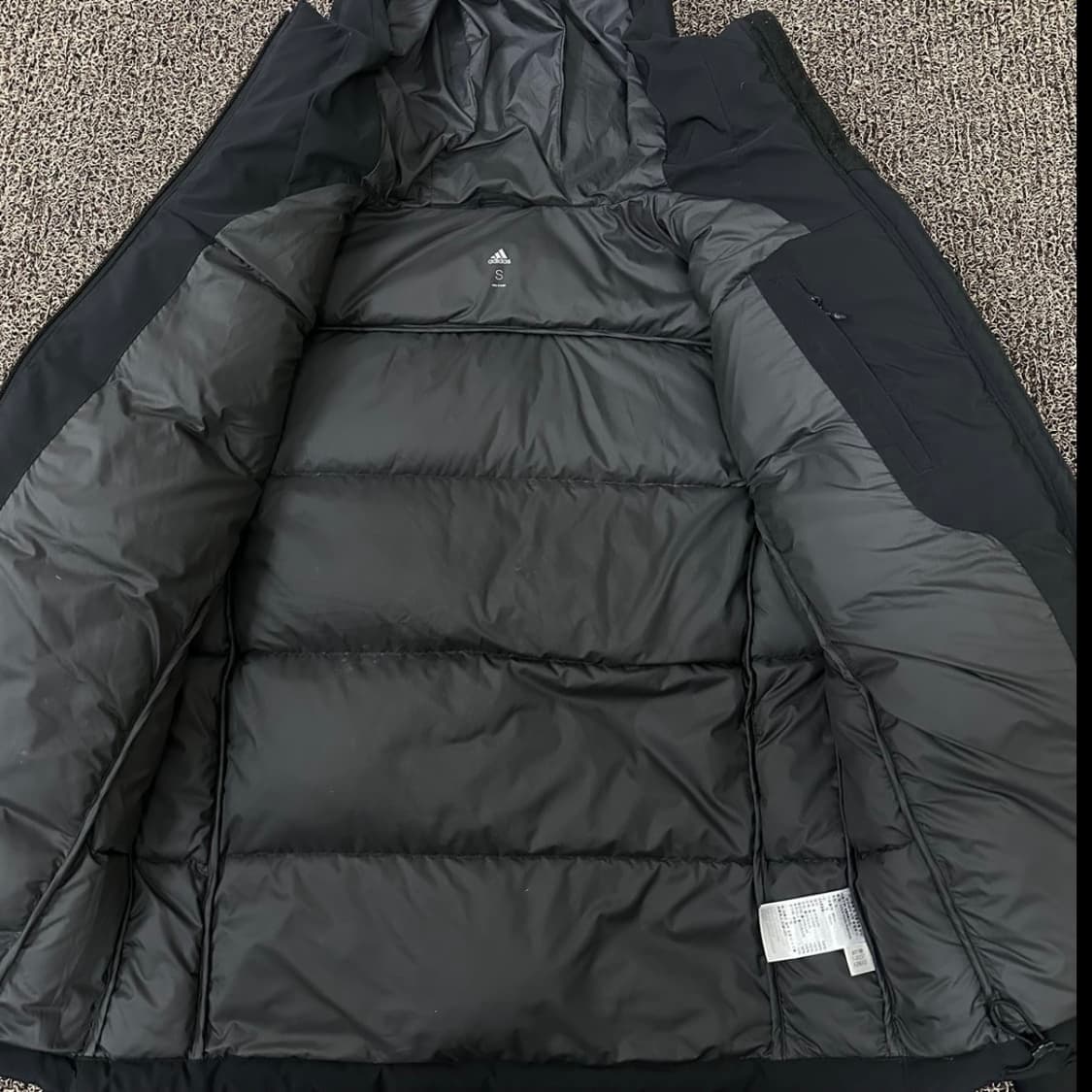 아디다스 오리털 덕다운 후드 패딩 블랙 S 상품이미지2